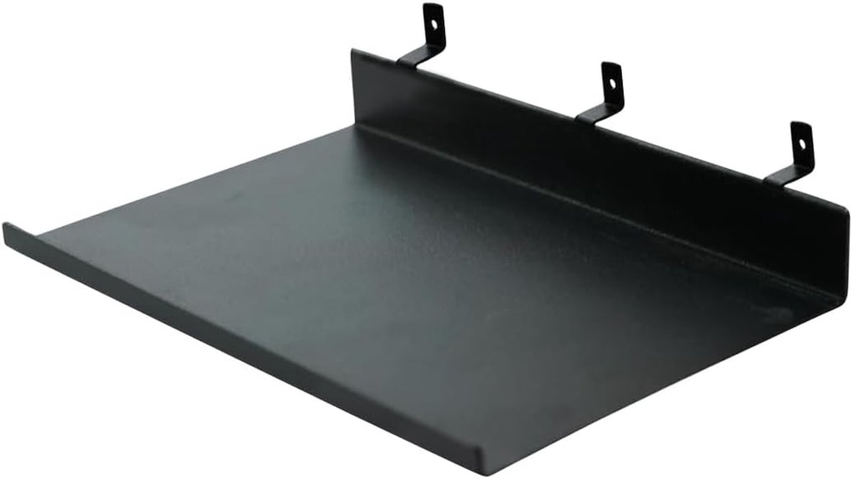 Wandorganizer - Zwart - 25 x 10 cm - Metalen Plank voor Keuken en Kantoor - Voor Zelfmontage