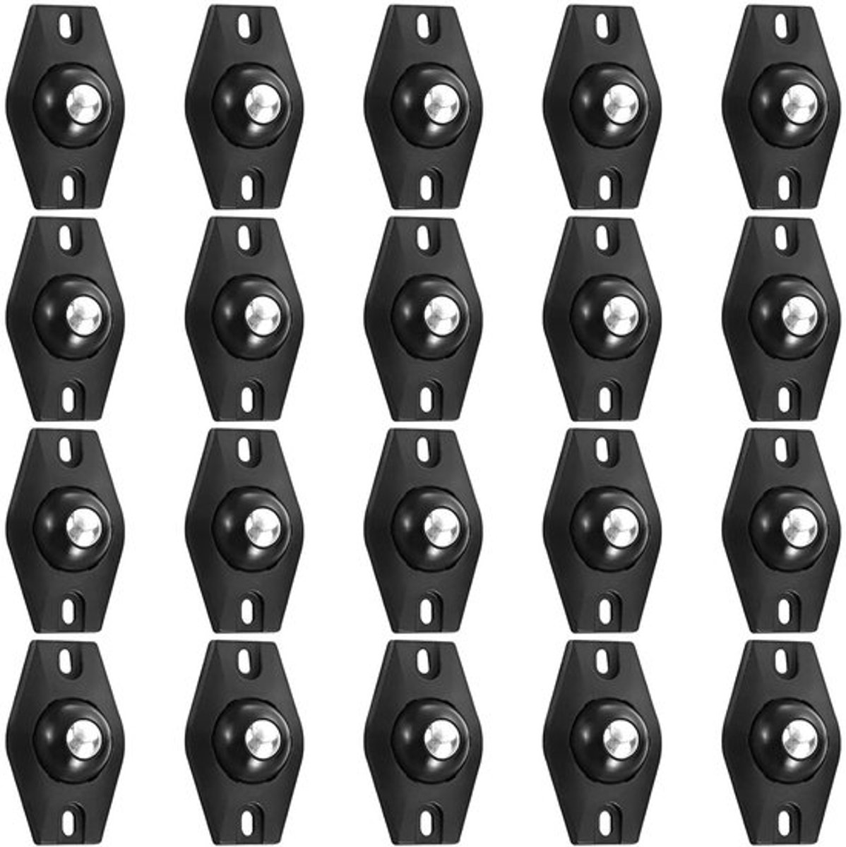 20 x Zware Ballenwielen voor Meubels - 360 Graden Zelfklevende Mini Transportwielen voor Opbergbakken en Afvalbakken