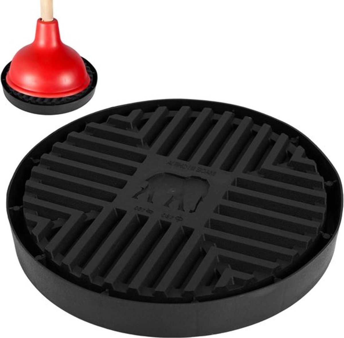 Ronde 18cm Piston Mat voor Toiletzuiger - Opvangmat voor Druppels en Opslag Caddy voor Badkameraccessoires