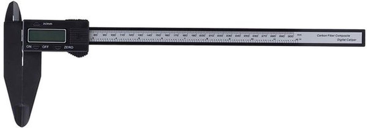 Schuifmaat Hoogwaardig Koolstofvezel - Digitale Aftekenhulp - Nauwkeurigheid 0,1 mm - Meetbereik 0-300 mm - Lichtgewicht - Geschikt voor Timmerwerk en Huizen