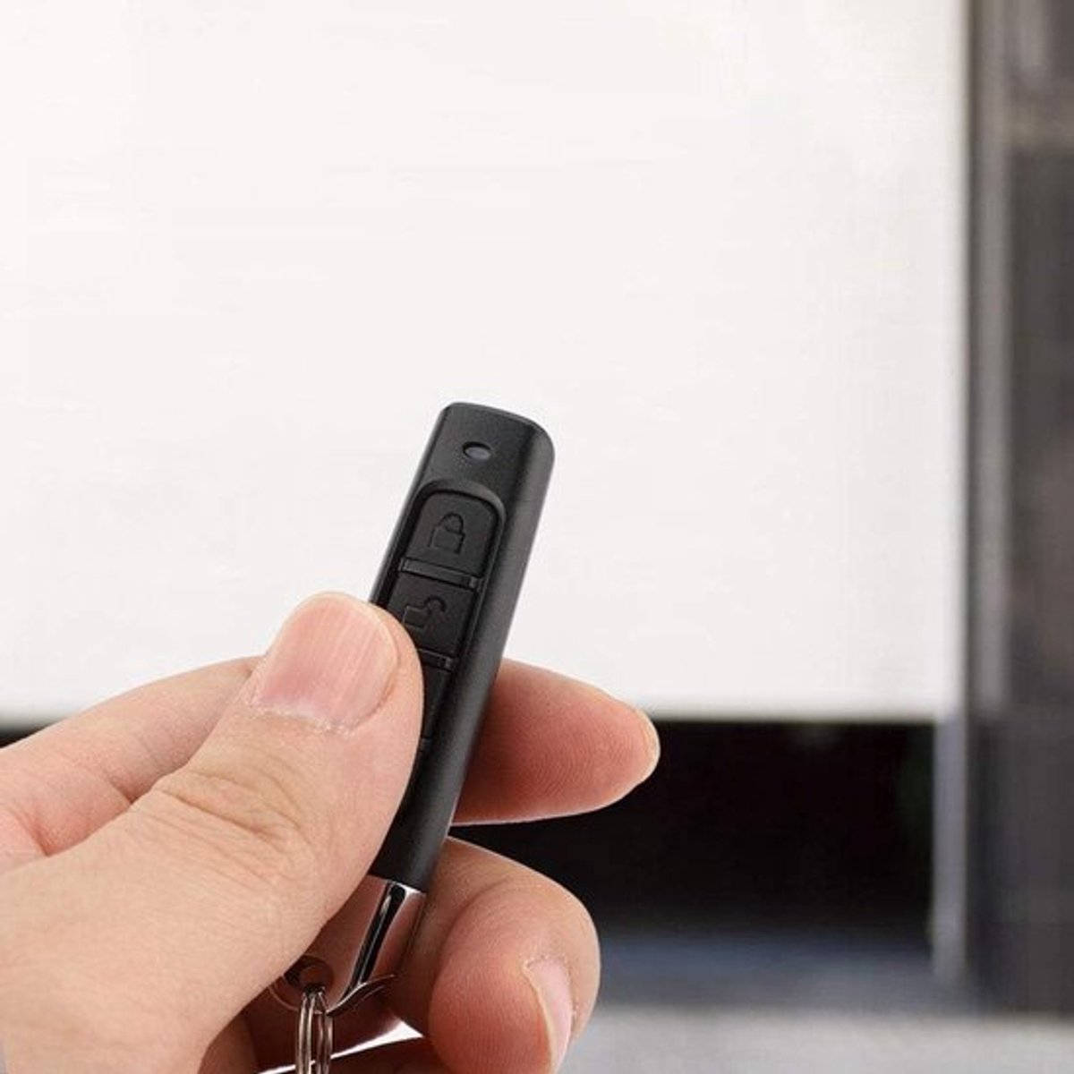 Draadloze afstandsbediening voor elektrische poort en garage deur, 433MHz, 12V, met leren knoppen en hoge bereikbaarheid