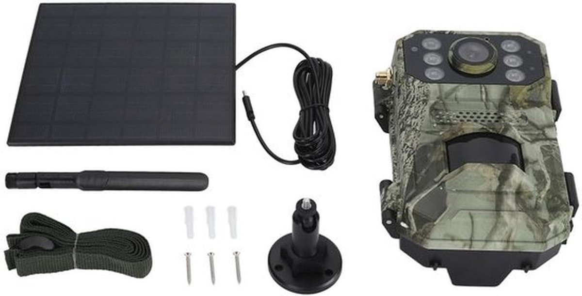 Wildlife-camera 4K 14MP - 4G LTE - Bewegingsdetectie - Nachtzicht - Groothoek 120° - Waterdicht IP66