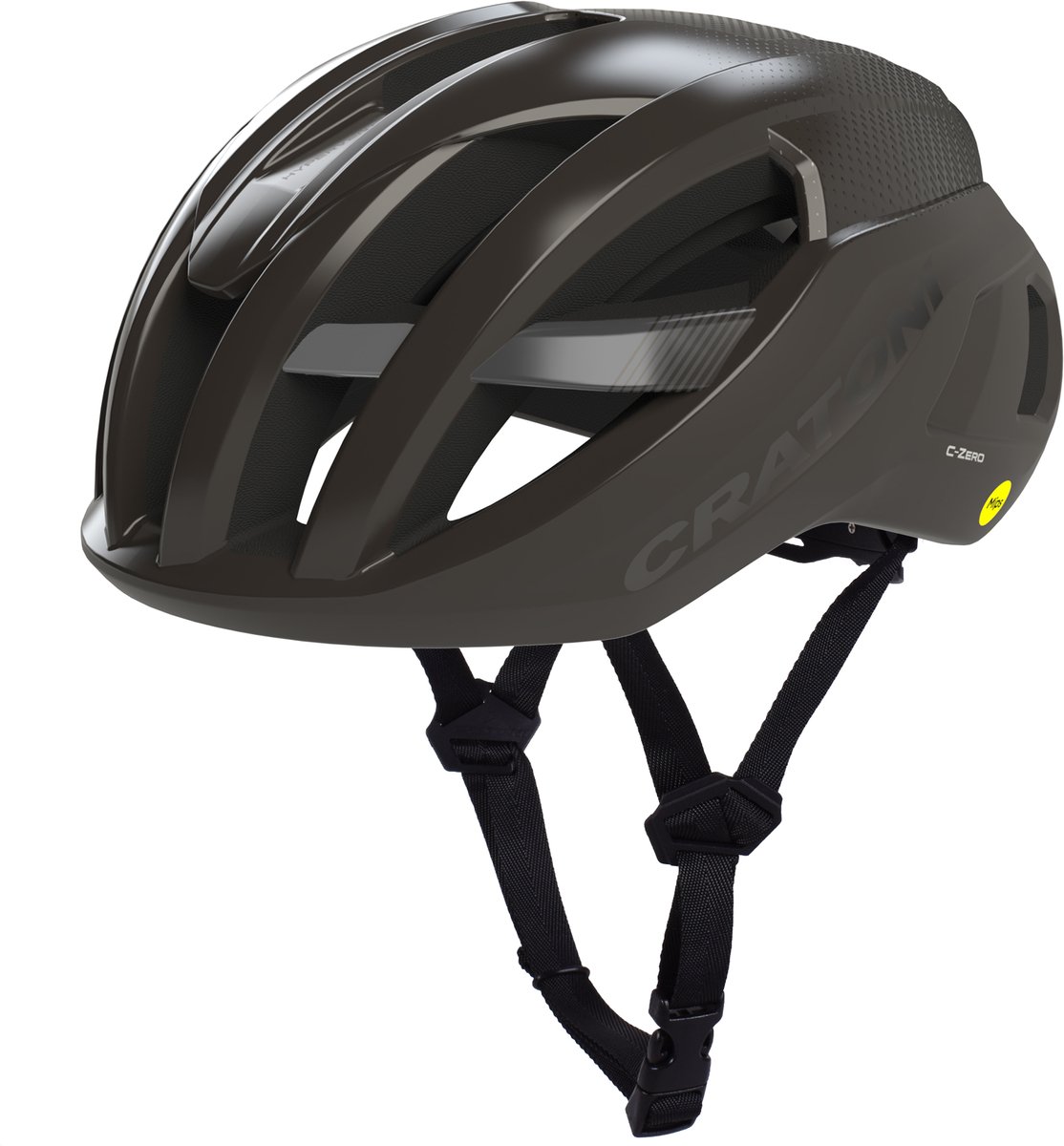 Helm Cratoni C-zero Mips Zwart Glanzend Mat - M/l (56-58cm) - M-L (56-58 cm)