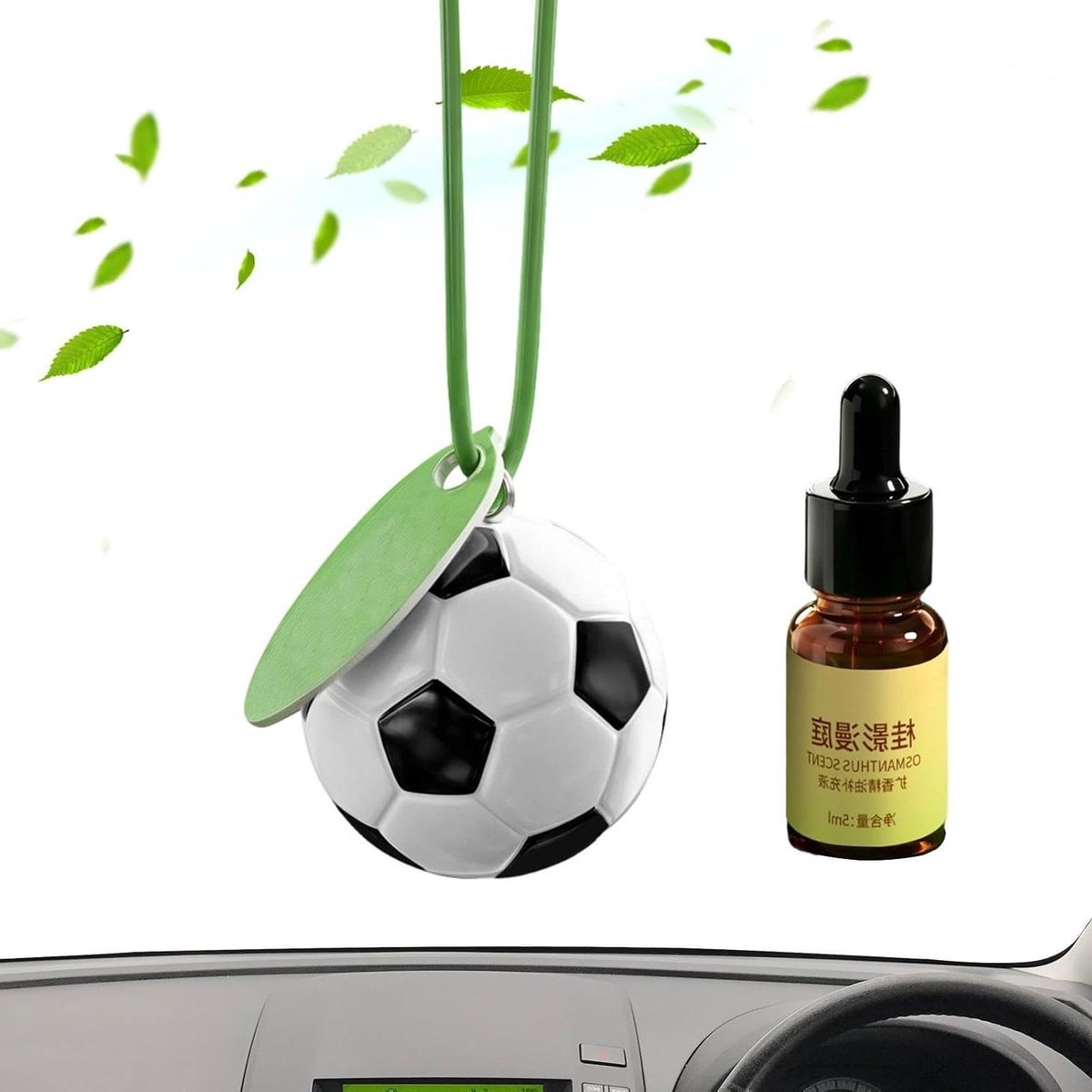 Auto Luchtverfrisser - Auto Geurhanger - Auto Interieur Opfrissen - Voetbal Design - 8 x 8 x 42 cm