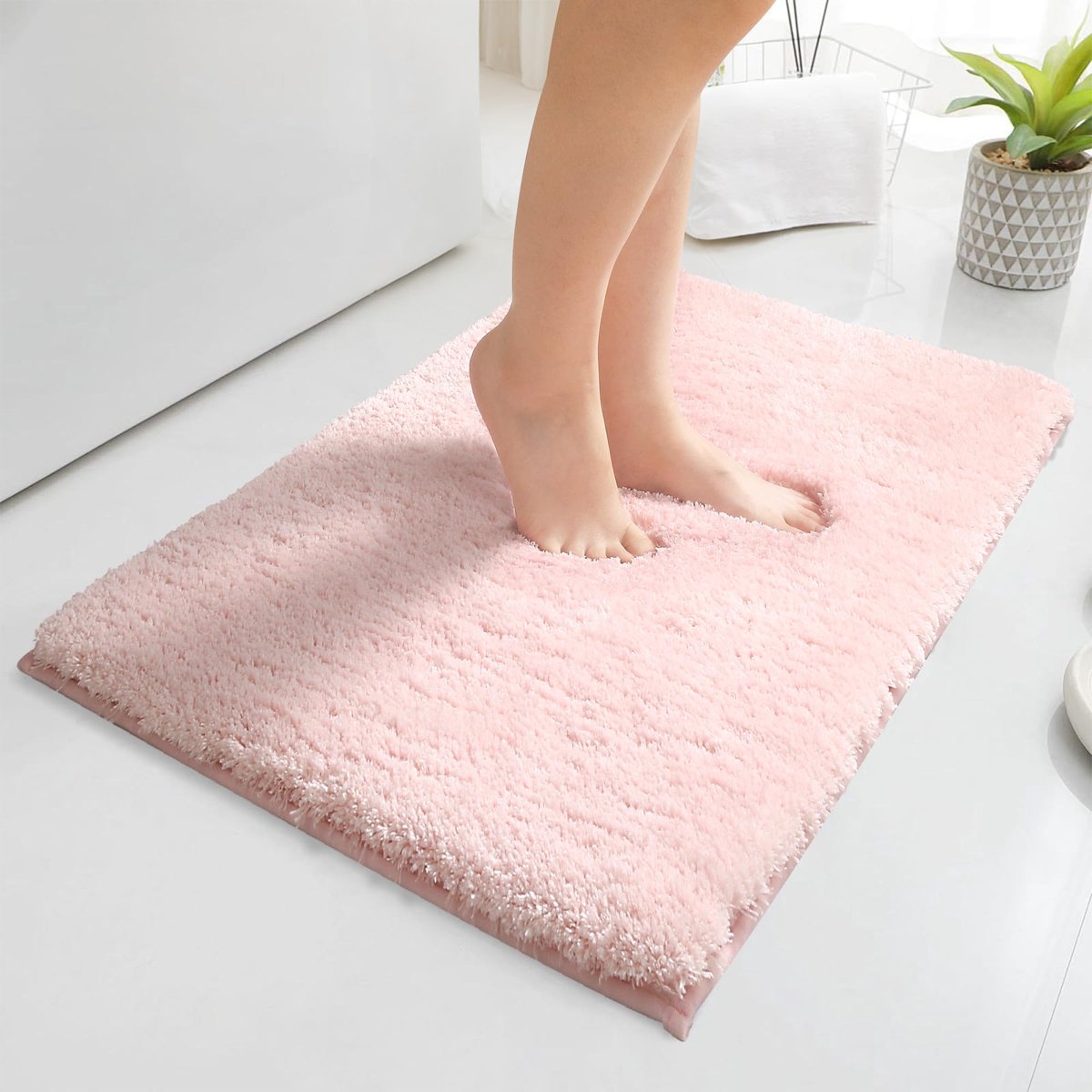 SnelShoppen - Badkamermatten Antislip 50 x 80 cm, Waterabsorberend, Zachte Microvezel, Duurzaam en Machinewasbaar Badtapijt voor Badkamer, Dikke Douch