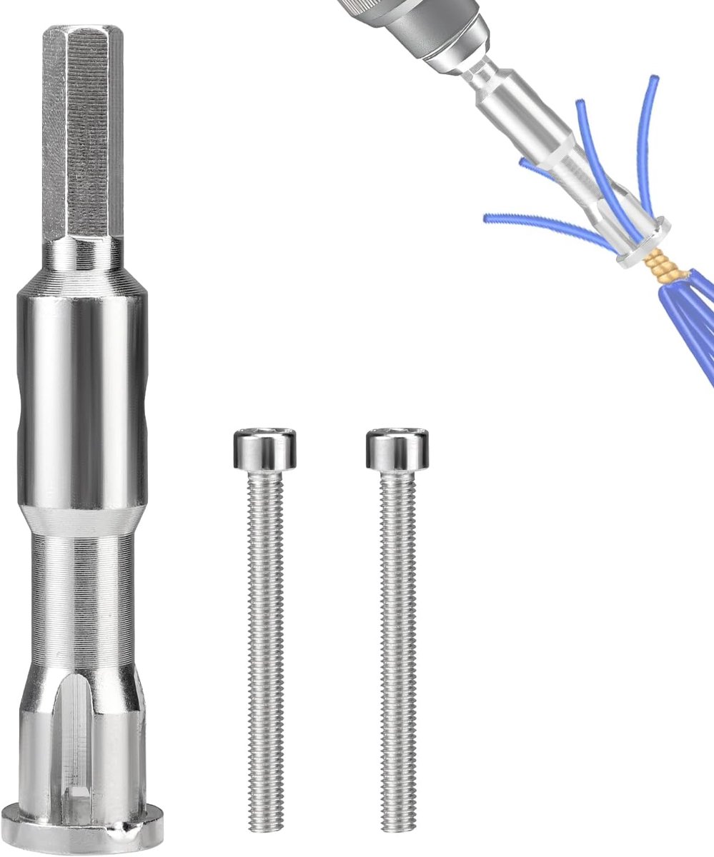 SnelShoppen - Draad Twister voor Boormachine, Gegalvaniseerd Staal Draad Twister met Schroeven, Draagbare Draad Twister Kabel Verbinder voor Elektrisc