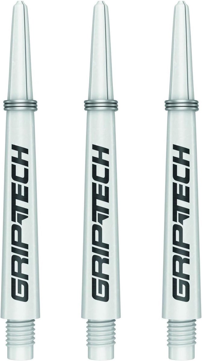 SnelShoppen - Griptech Darts Schachten Korte, Wit, Inclusief 3 Schachten Geschikt voor Darts Spel, Maatvoering voor Optimaal Grip en Stijl
