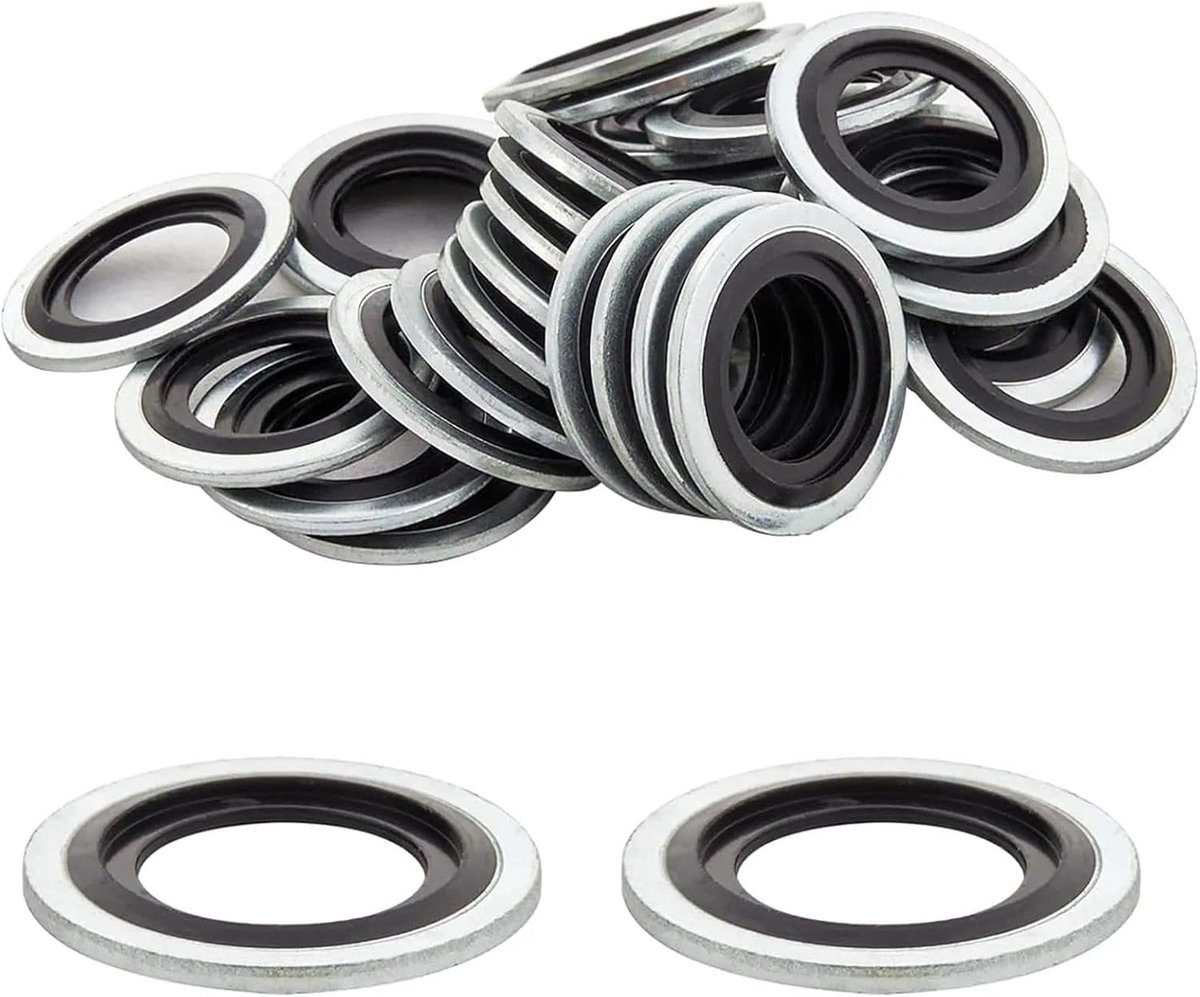 20 Pieces Seal Oil Deposit Screw, 16x24x2mm Oil Retaining Screw Seals Replaced, Compatible with Clio Captur Megane - ShopVlot