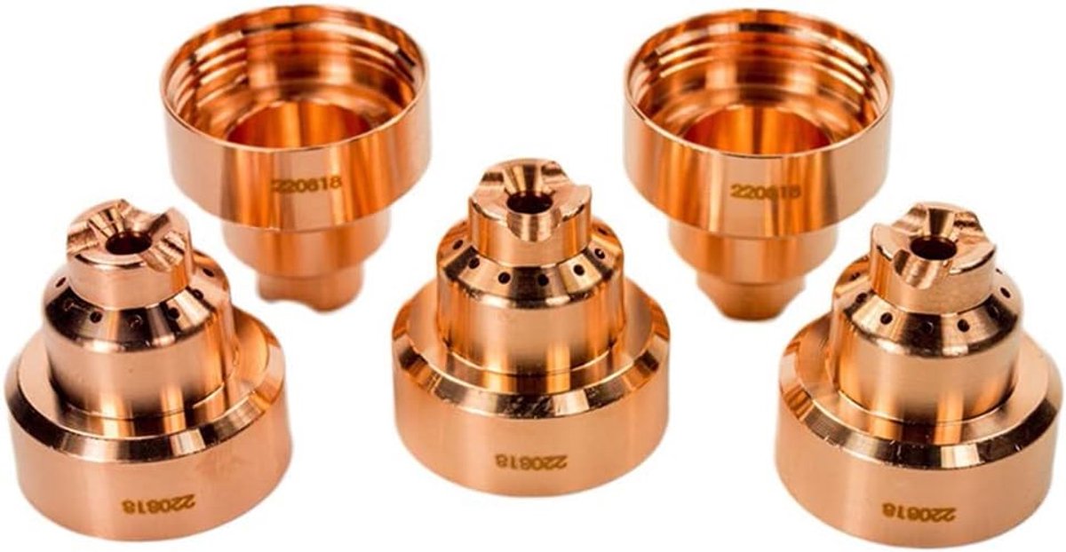 SnelShoppen - 5x 220818 Beschermkap Geschikt voor Plasma Nozzles Snijbranders - Verbruiksmaterialen 45XP voor Precisie Snijden