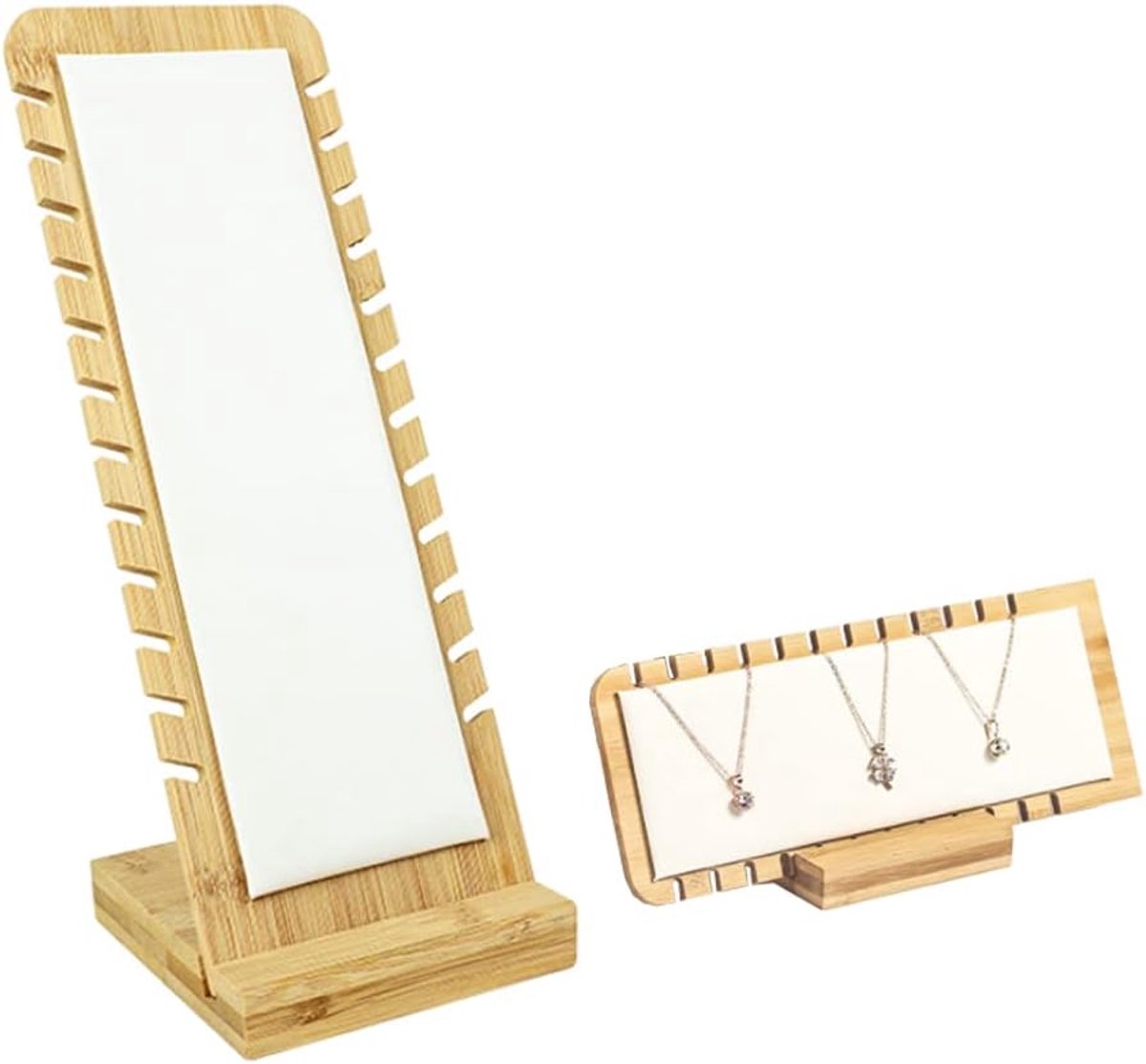 SnelShoppen - Tucireat Sieradenstandaard, 12 Slots, Kettingstandaard, Sieradenhouder, Houten Kettingstandaard, Perfect voor Kettingen en Armbanden, 10