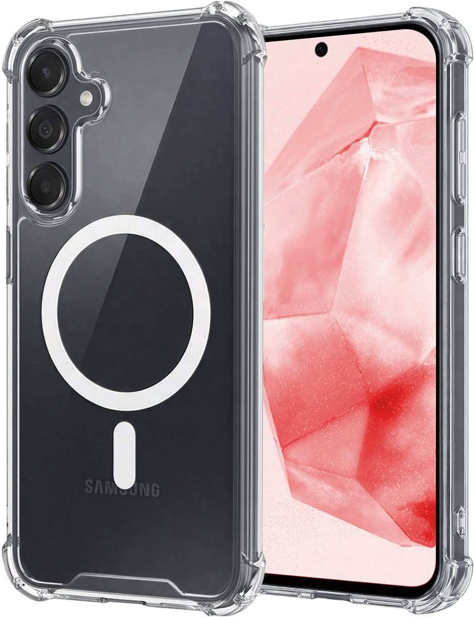 Hoesje - Geschikt voor Samsung Galaxy A35 - Magsafe Compatible - Sterk & Shockproof - Back Cover - Shock Proof Case - Telefoon Hoes Shockproof - Transparant