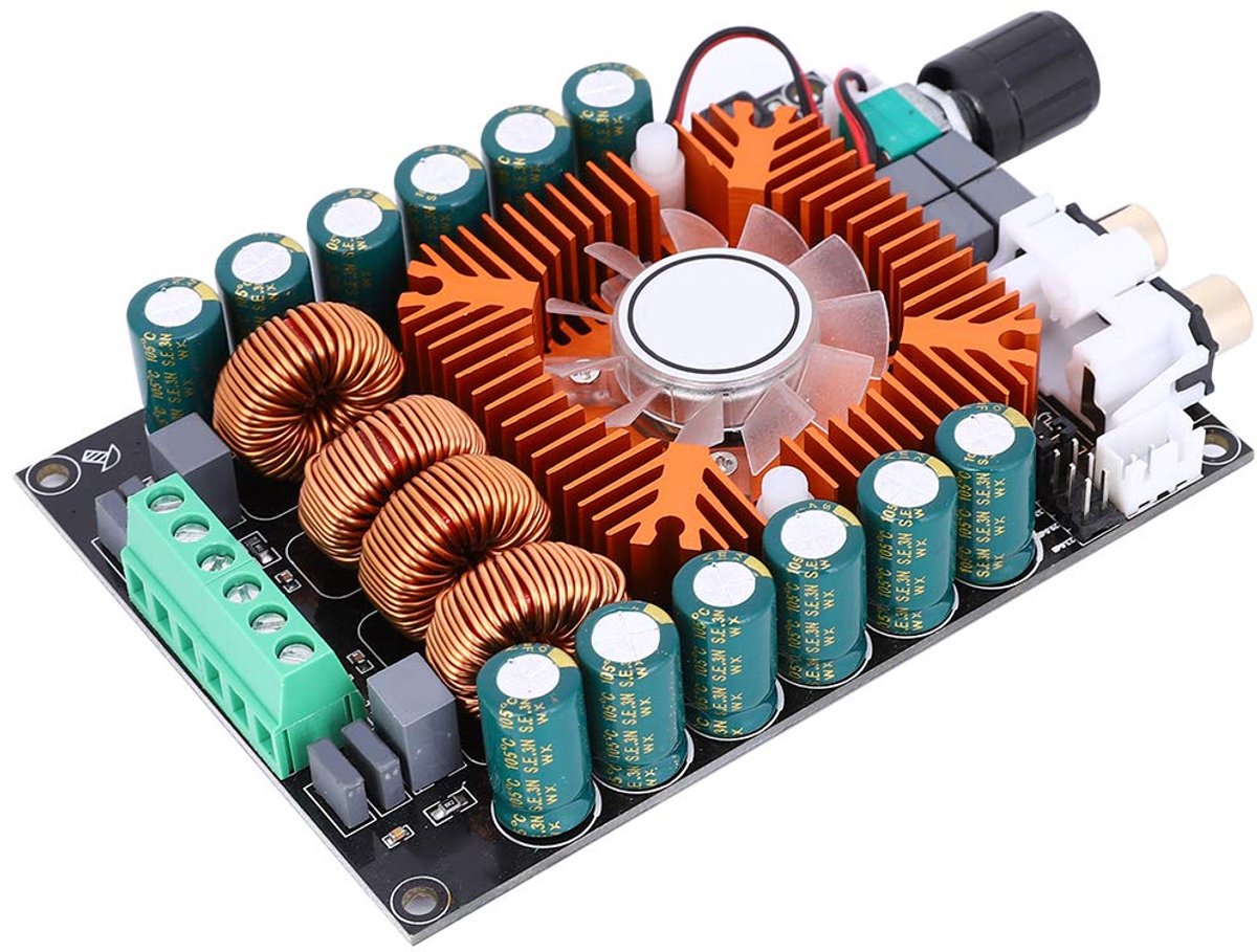 SnelShoppen - Powerversterker Bord TDA7498E 160Wx2 2.0 HiFi Stereo Met Bescherming Tegen Kortsluiting en Oververhitting, Ideaal Voor Muziek en Audio