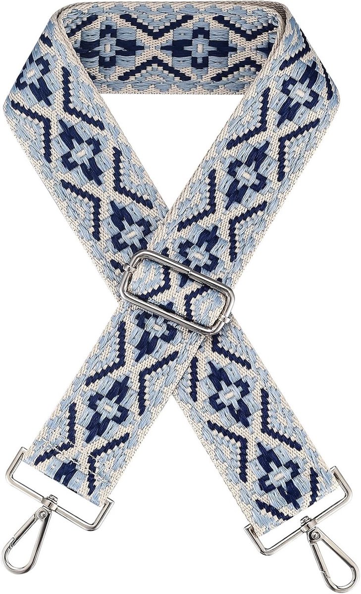 Verstelbare Schouderband van 5 cm Breed, Vervangende Schouderriem voor Handtassen, Ideaal voor Dames en Heren, Perfect voor DIY Projecten - Blauw