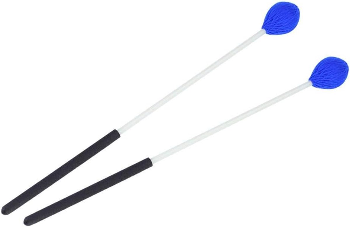 SnelShoppen - 1 Paar Zachte Notenhamers met Fiberglass Handvatten voor Beginners - Marimba Hammers met Paddestoelvormige Kop - Geschikt voor Laag Perk