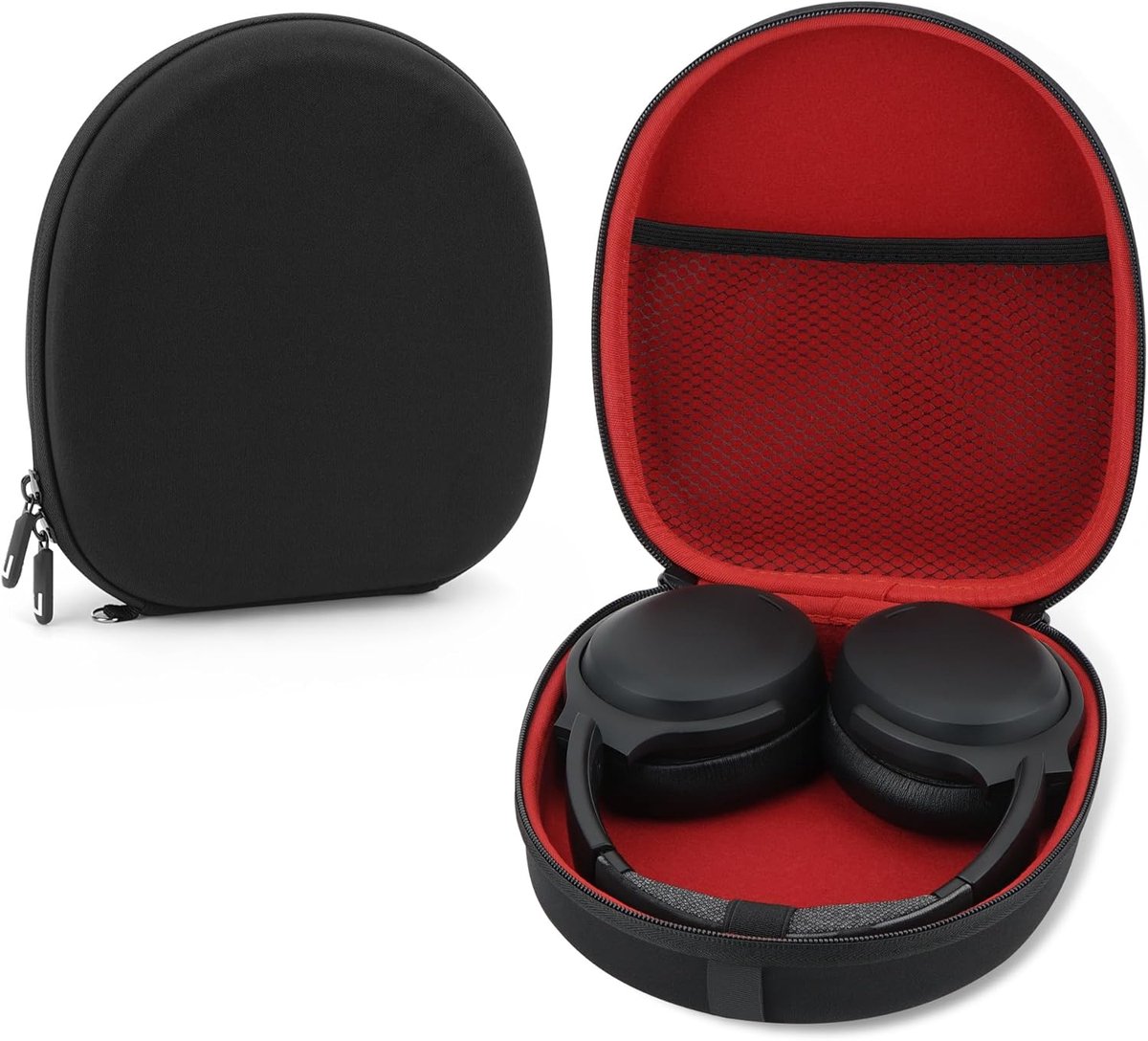 SnelShoppen - Hoofdtelefoon Draagtas Voor Bose 700, QC45, QuietComfort 35, QC35, QC25, QC2, QC15 - Hard Shell Bescherming, Zwart, Inclusief Opbergruim