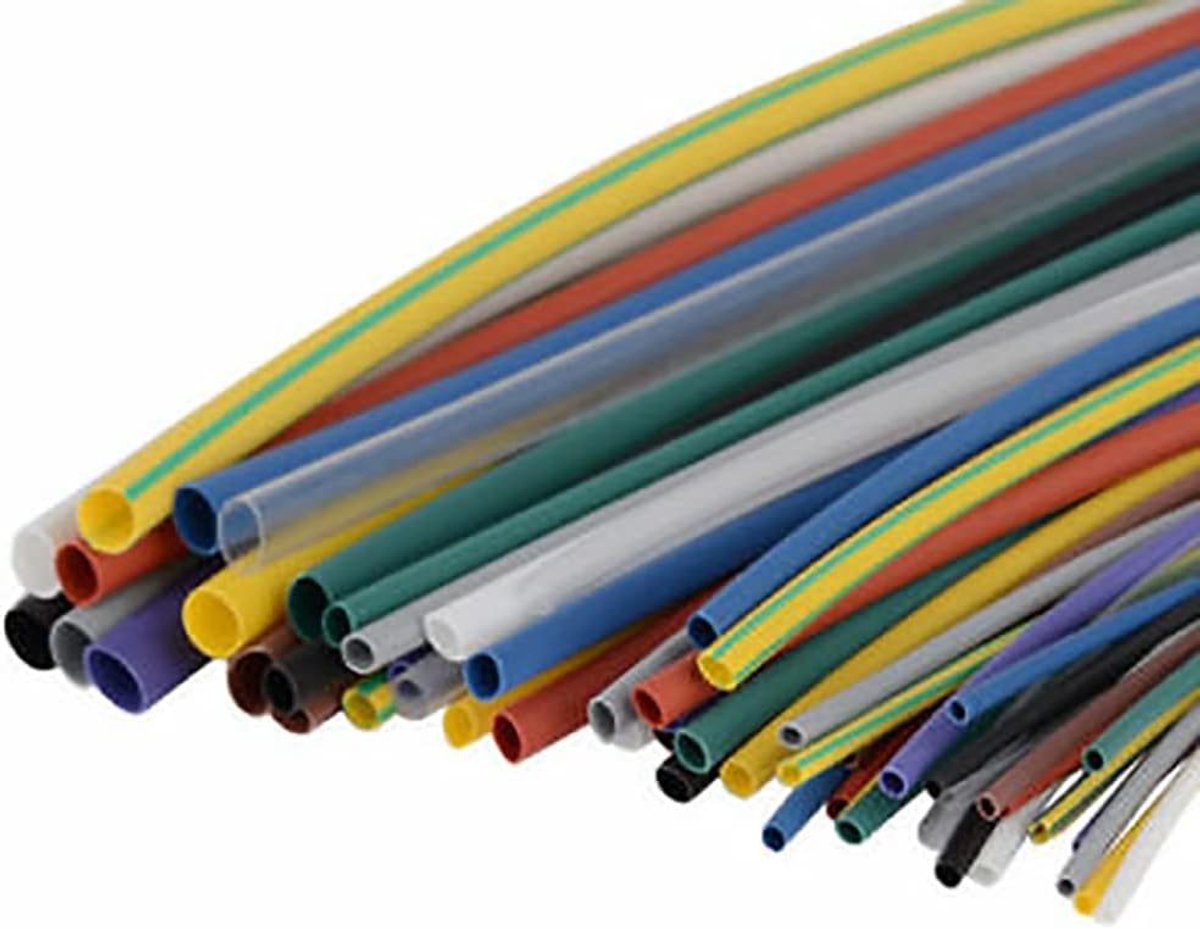 SnelShoppen - 55-delige 2:1 Krimpkous Assortiment Kit - Hoogwaardige Polyolefine Krimp Tubing - Diverse Maten 1mm t/m 5mm - Duurzaam, Temperatuurbeste