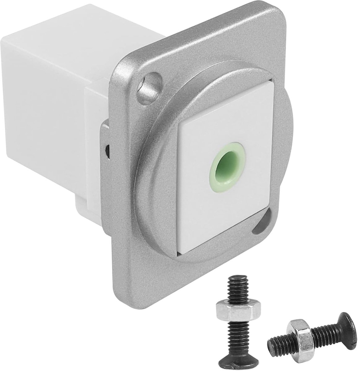 SnelShoppen - TRS 1/8 Stereo Paneelconnector 3.5mm Vrouwelijk naar Vrouwelijk Rechte Doorvoer Paneel Coupler voor Stereo Kabels, XLR Paneelmontage, Zi