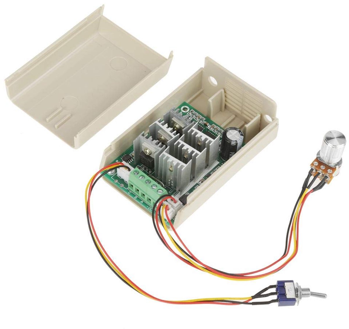 SnelShoppen - Motor snelheidsregelaar 5-36 V 15 A BLDC, 3 fasen, sensorloos, borstelloze DC regulator voor elektrisch voertuigen, hobbyprojecten en ap