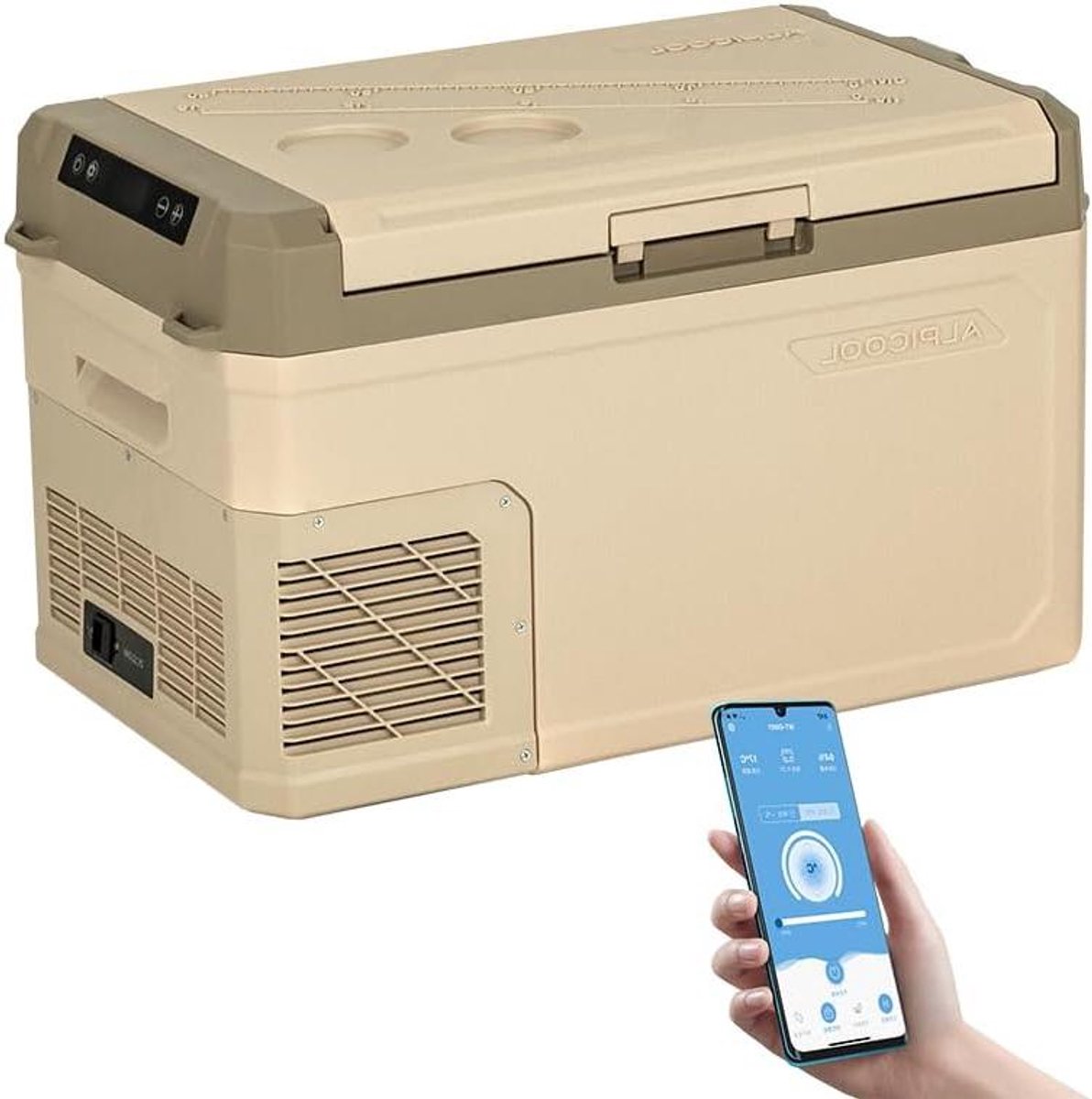 Koelbox Vriezer - Mini Koelkast - Reizen Kamperen - Diepe Koeling - 30 Liter - Bruin