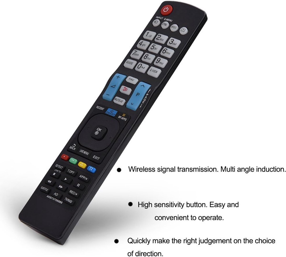 SnelShoppen - Universele Afstandsbediening Vervangingsafstandsbediening voor Smart TV met Toetsenbord en Speciale Menu Navigatieknoppen - Geschikt voo