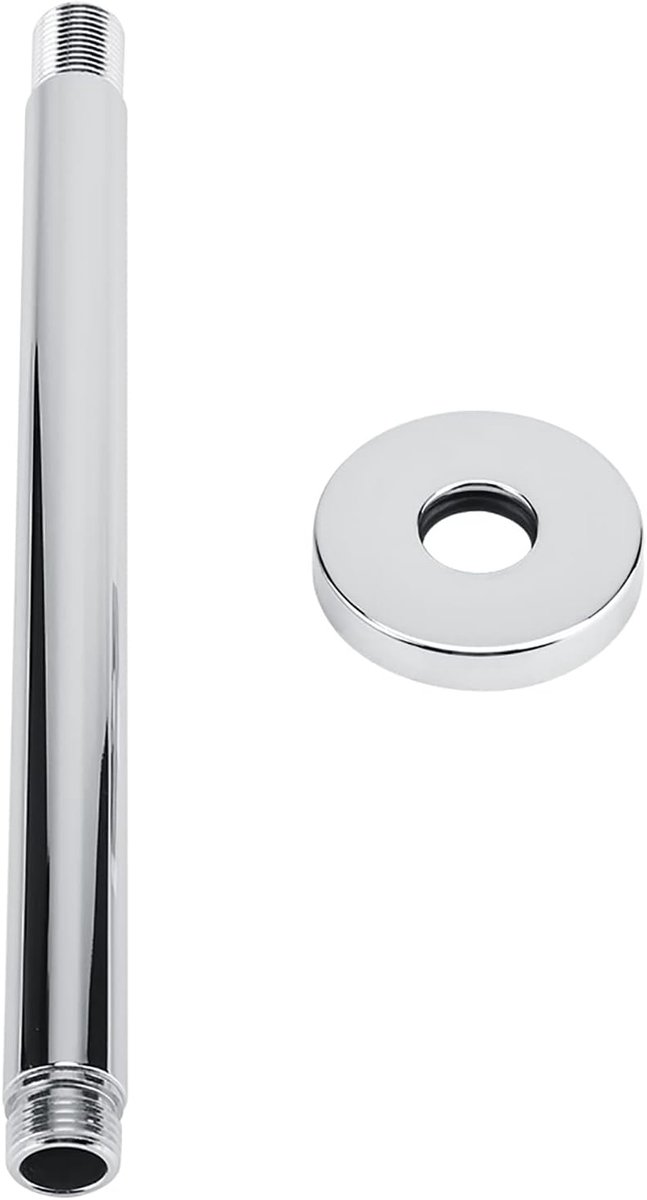 SnelShoppen - Verstelbare Wand Gemonteerde Douchearm Uitschuifbare Roestvrijstalen Buis 25 cm Douchekop Accessoires Plafond Badkamer Bevestigingen Bet