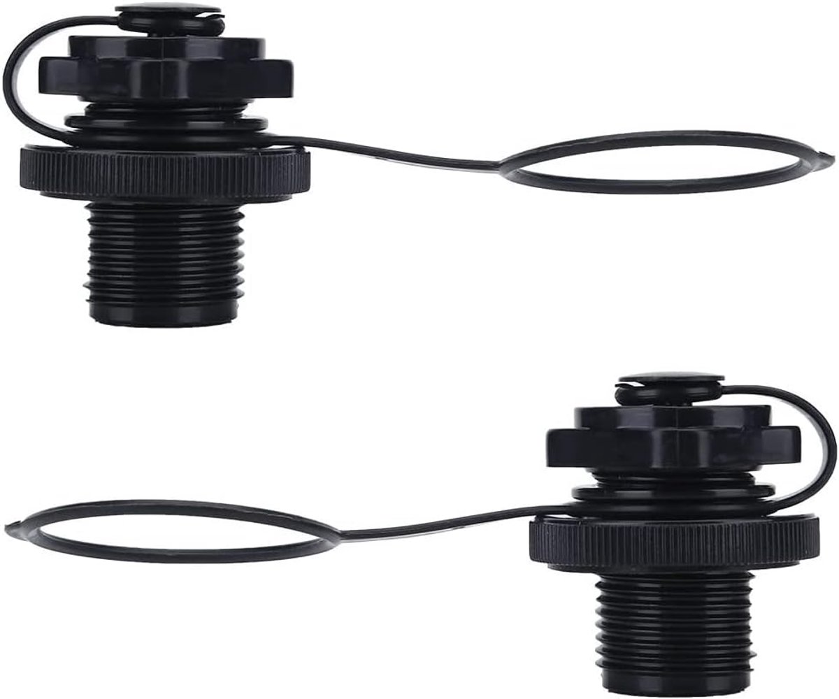 SnelShoppen - 2Pcs Opblaasboot Ventiel, Universeel Schroefventiel, Luchtventielen Adapter Caps voor Opblaasbare Rubber Kano, Raft, Zwembad, Vissen Boo
