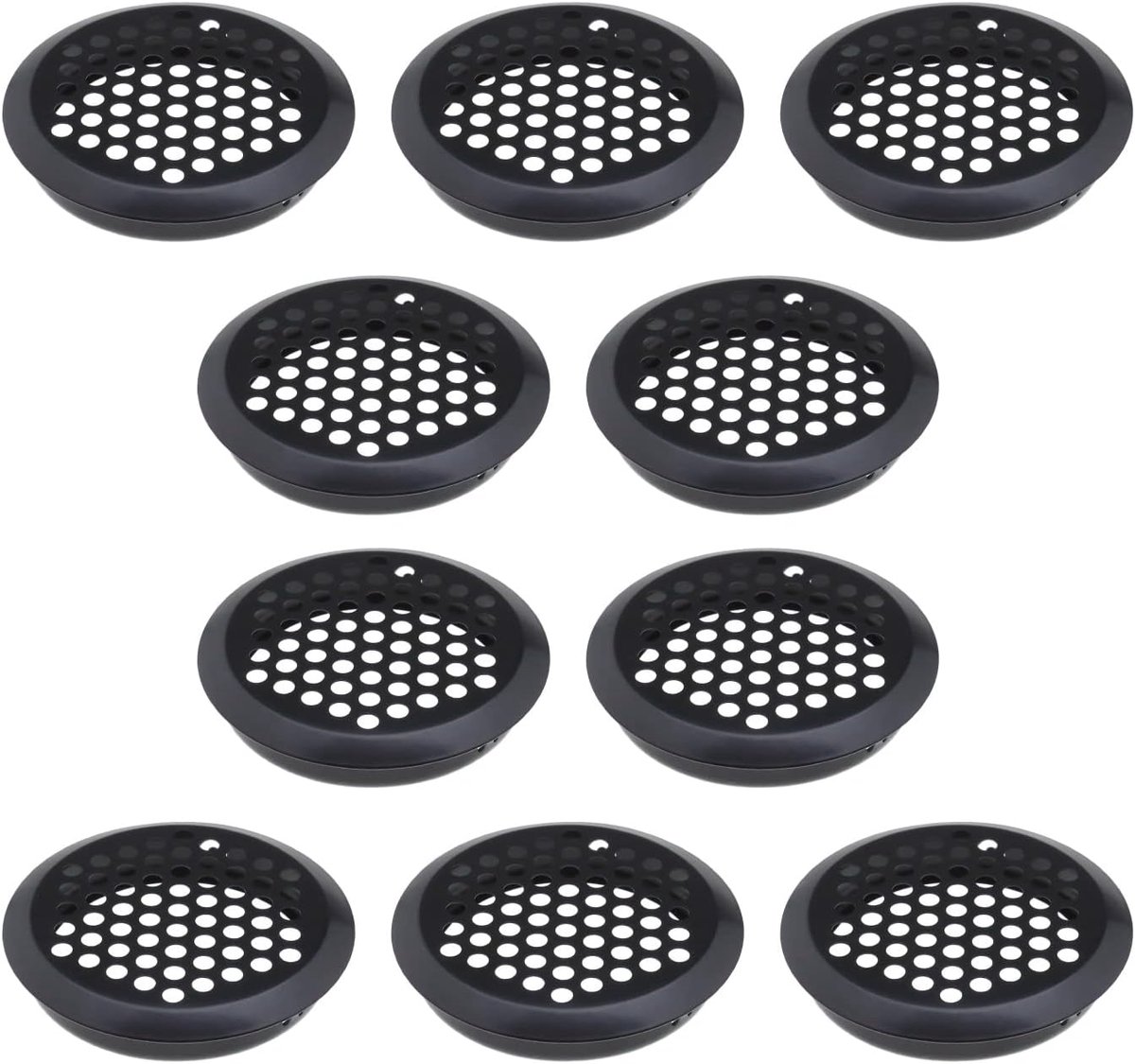 SnelShoppen - 10 Stuks Ronde Ventilatie Roosters 60mm RVS Luchtventilatie Openingen Soffit Gaas Ventilatie Roosters Roestbestendig voor Keuken Badkame