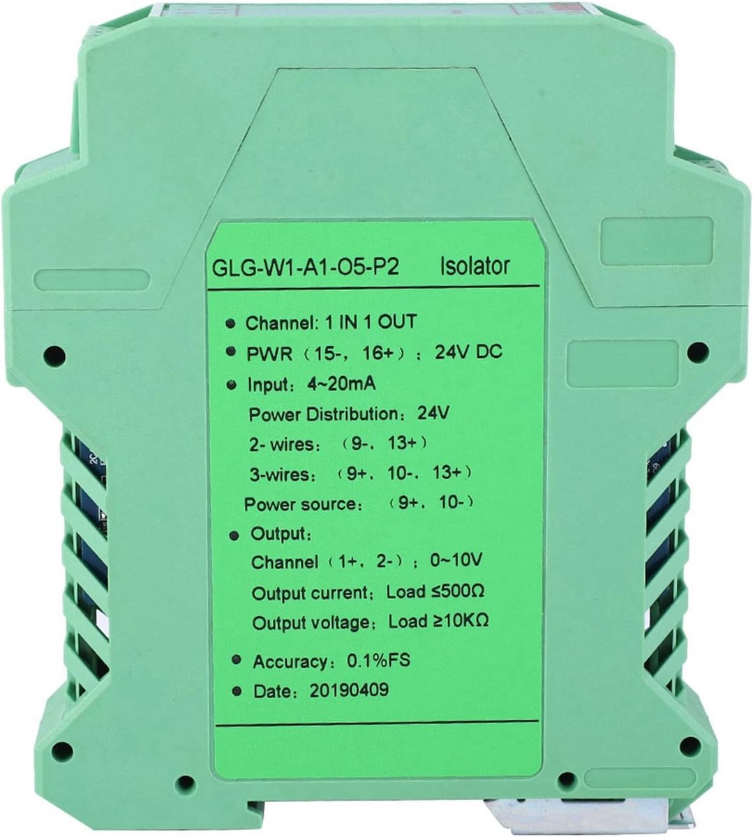 SnelShoppen - 4-20mA Analoge Signaal Splitter 1 Ingang 2 Uitgangen DC 24V Signaal Isolator Transmitter voor PLC Detectie