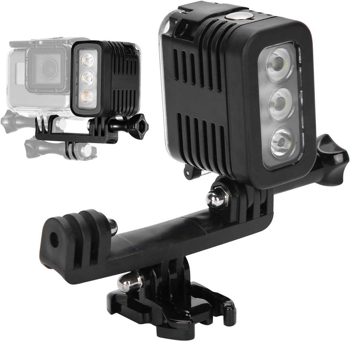 SnelShoppen - Onderwaterlamp LED Videolicht Waterdicht Verstelbaar voor Camera's, Duiken, Sj4000, Sj5000, Ideaal voor Onderwaterfotografie