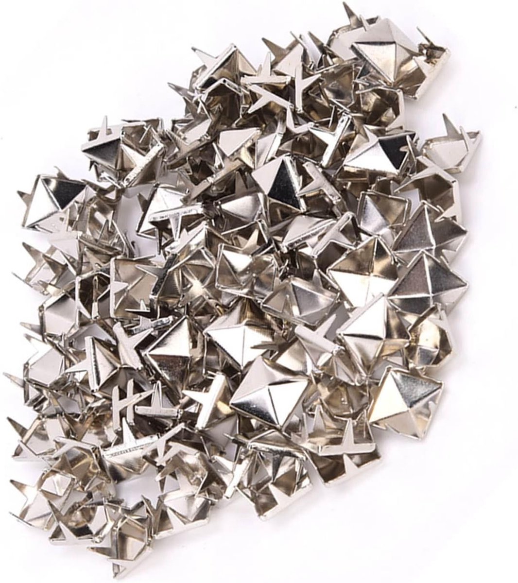 SnelShoppen - 100 Stuks 9MM Vierkante Decoratieve Nieten voor Leren Creaties, Metalen Rivets voor Mode Accessoires en Handwerk