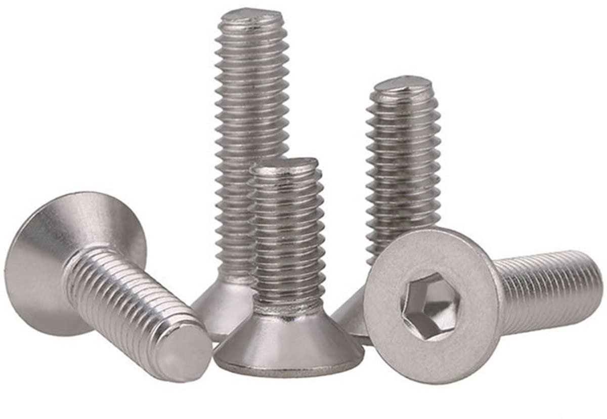 SnelShoppen - 50PCS Hex Hoofd Schroeven M12x50mm 304 RVS DIN7991 Verzonken Volle Platte Kop Bouten Voor Meubel, Machine, Communicatie