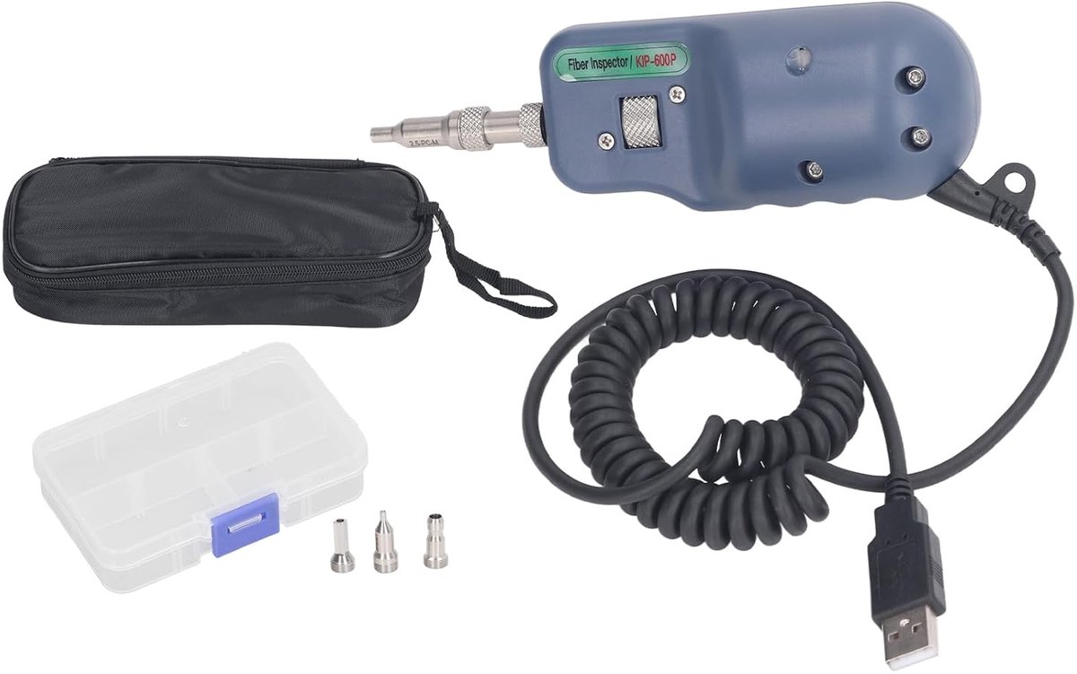 SnelShoppen - Handheld Optische Vezeldetector, Draagbare Vezelinspectie Probeer met 400x Vergroting, USB Microscoop voor Snel en Eenvoudig Gebruik