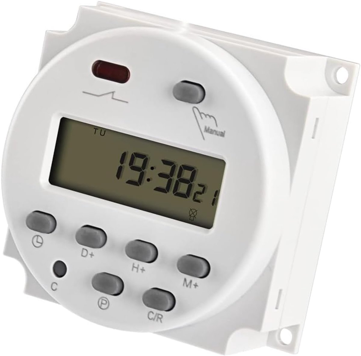 SnelShoppen - Digitale Power Timer Schakelaar 220V 16A - Programmeerbare Tijdschakelaar - LCD Timer Voor Verwarming, Verlichting, Tuin en Keuken