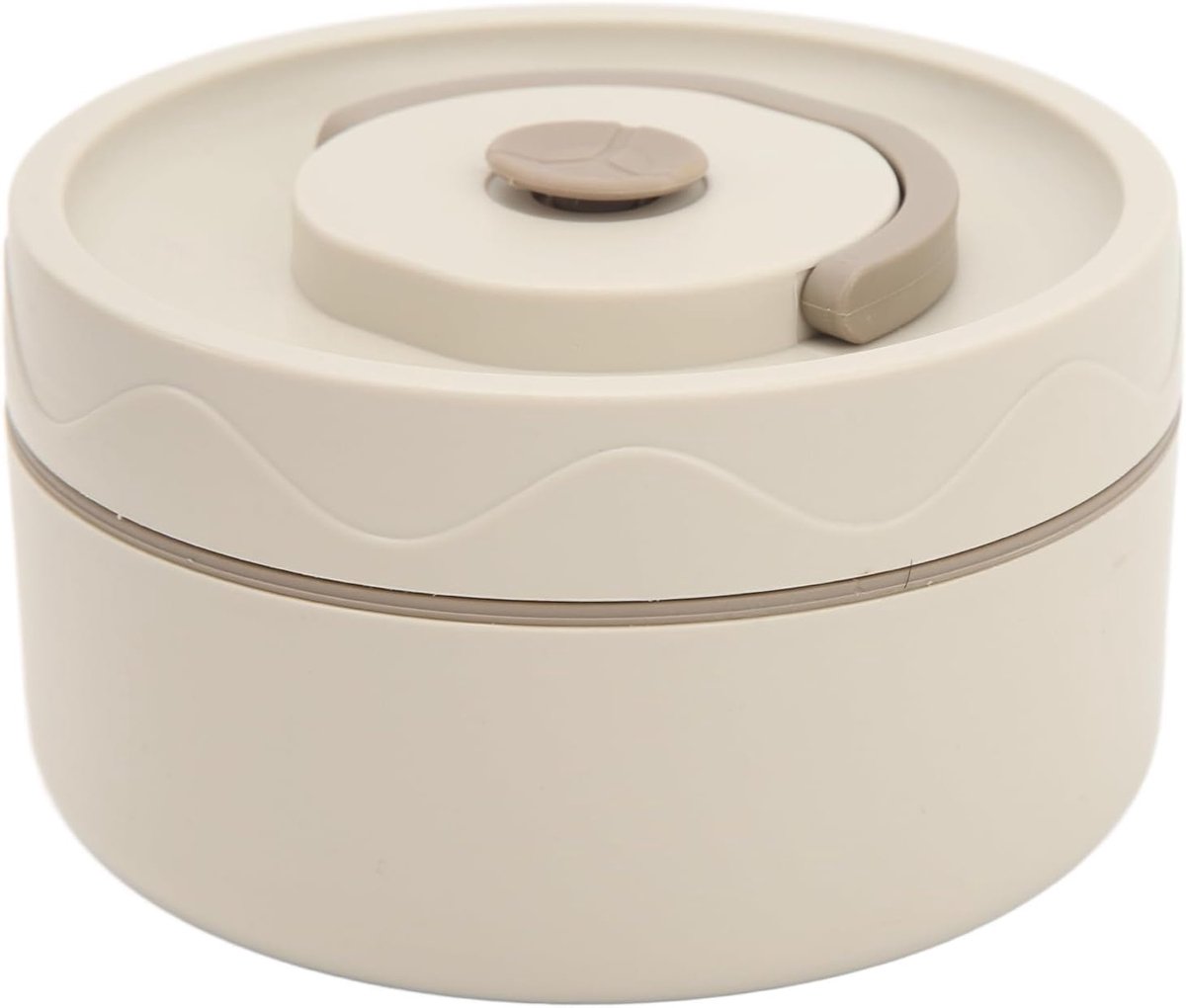 SnelShoppen - RVS Isolerende Voedselcontainer Met Goed Sluitende Thermos Lunchbox Voor Keuken, Kantoor, Reizen, Kamperen (Magnetronstijl, romig wit)