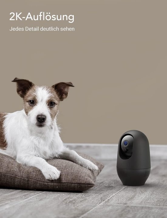 Binnen Camera - Bewakingscamera Thuissurveillance - Huis Dieren Bewaken - 2K Resolutie Bewegingsdetectie - 10 Meter Nachtzicht - Mocha — afbeelding 3