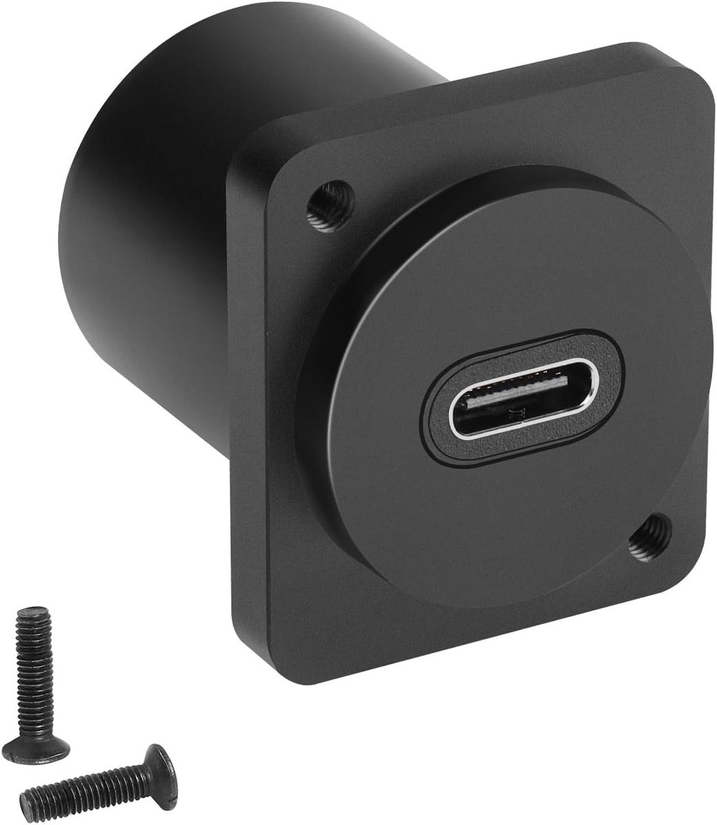 QIANRENON 10Gbps USB C to USB C Panel Mount Adapter Type C 3.1 Female to Female Straight Connector Mounting - ShopVlot