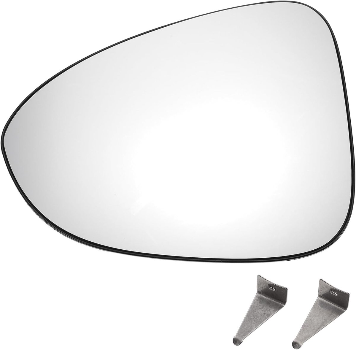 SnelShoppen - Vervangende Linker Achteruitkijkspiegel Glas met Bevestigingsplaat Convex Verwarmd Wit voor Opel Vauxhall Zafira C Tourer 2012-2019