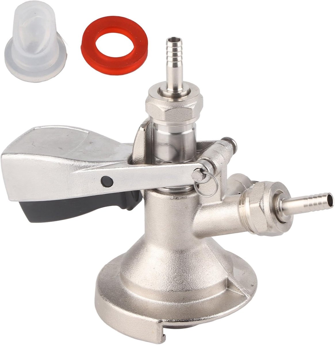 SnelShoppen - Type Keg Coupler RVS Tapkoppeling Bierdispenser Connector voor Bar, Café, Restaurant, Hotel, Ideaal voor Vaten 17 x 14 Cm