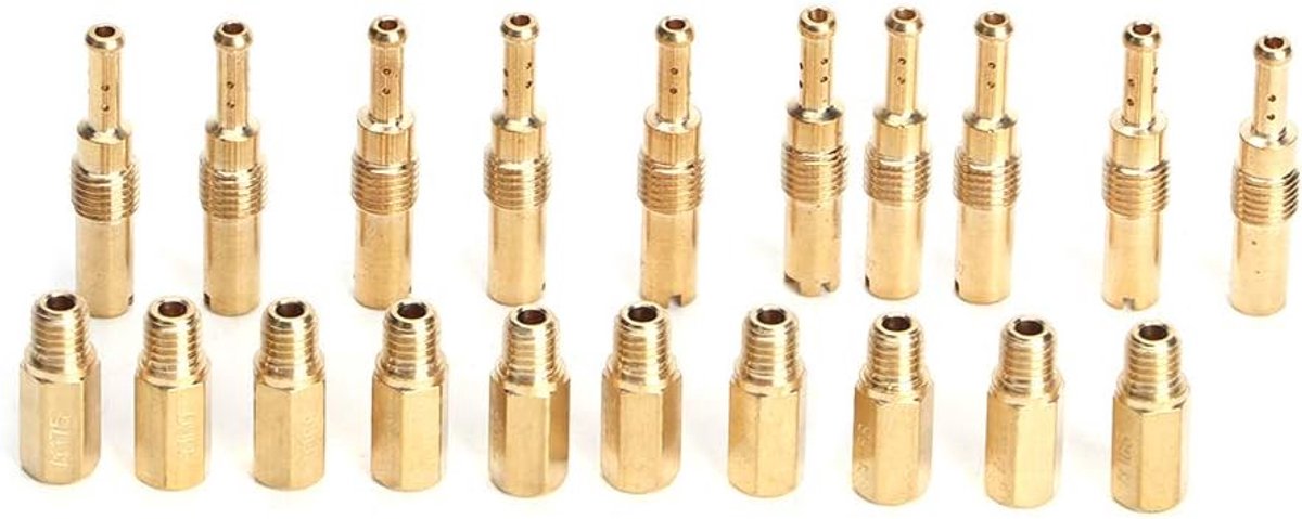 SnelShoppen - Carburetor Hoofdjet Kit, 10 Hoofdjets + 10 Langzame Pilootjets, Accessoires voor Carburetor FCR, KOSO, OKO, PWK, PE, Aluminium, Compleet