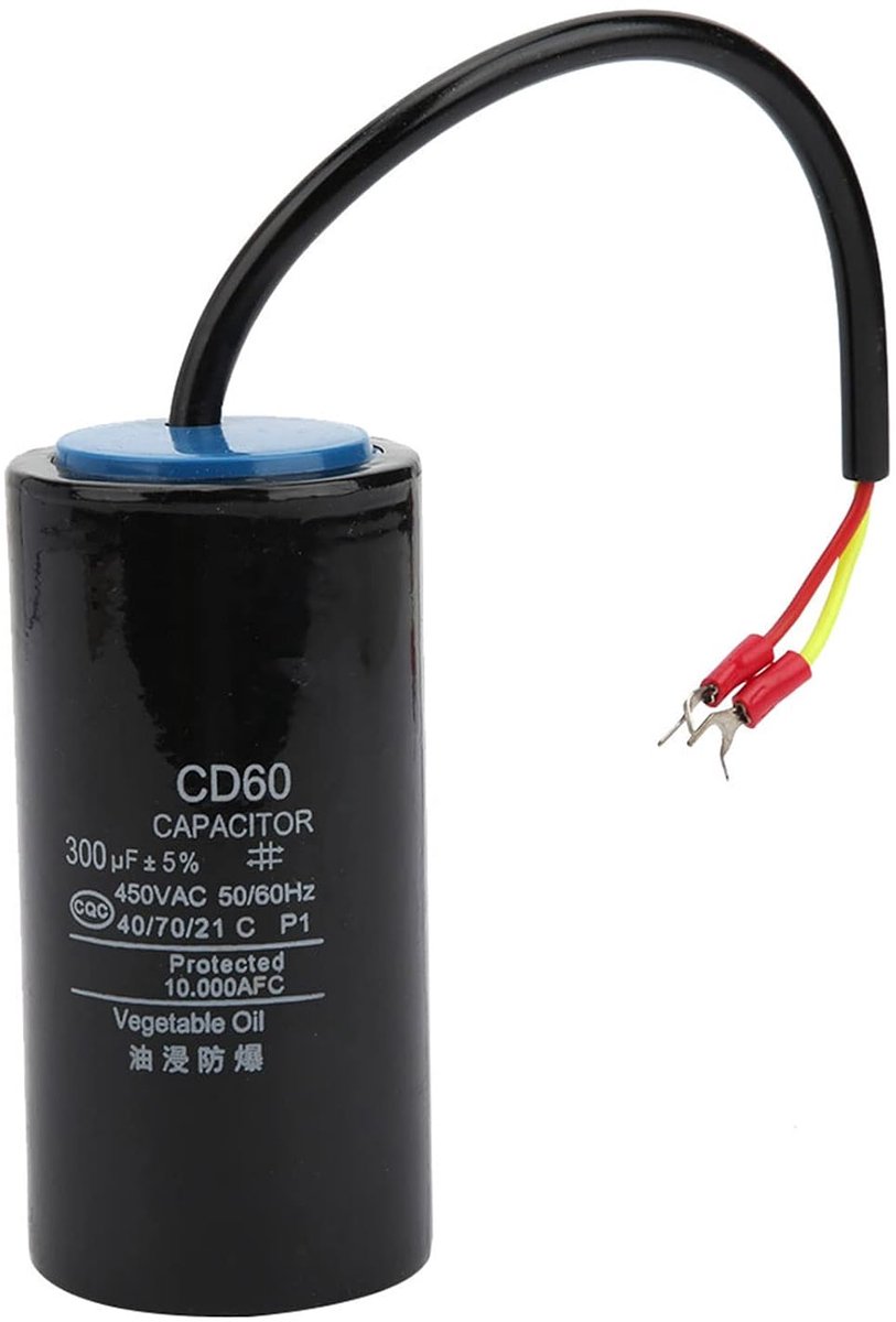 SnelShoppen - CD60 Startcondensator 450V 300uf Film Motor Startcondensator voor Pomp Motor met Dubbele Pin Ontwerp, Lichtgewicht en Duurzaam