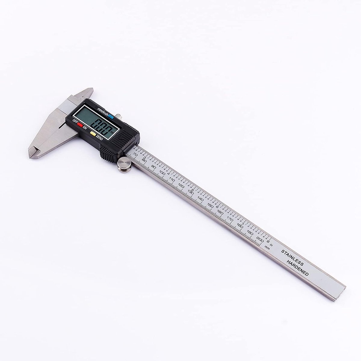 SnelShoppen - Digitale schuifmaat 0-200mm, elektronisch meetinstrument met grote LCD-display, nauwkeurig, meetbereik 0-8 inch, ideaal voor precisie me