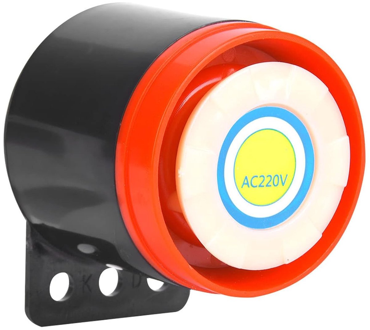 SnelShoppen - Actieve Piezo Buzzer met Draad 220V AC - 110dB Continu Sirene Alarm voor DIY Elektronica en Brandalarm - Hoogwaardige ABS Behuizing