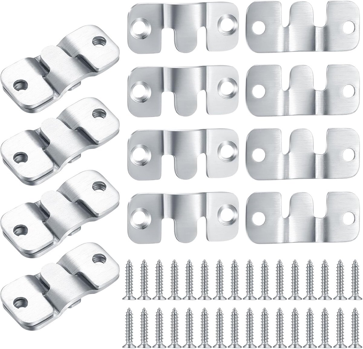 Pack of 16 Concealed Mounting Brackets, Robust Plug Mount Brackets, Furniture Connector, Wall Hanging Material - ShopVlot