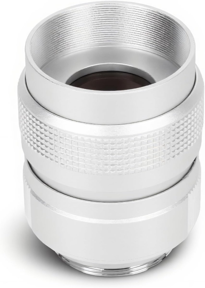 SnelShoppen - 25Mm F1.4 CCTV Lens voor C Mount Camera, Robuuste Film Lens voor Bars, Winkels, Parkeerplaatsen, Huizen, Magazijnen, Zilver, 19.6, 30 Cm