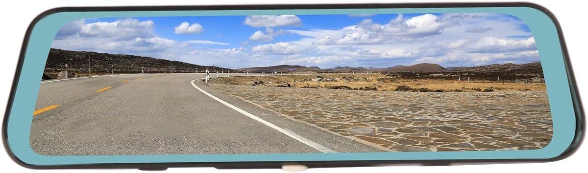 SnelShoppen - 10 Inch Achteruitkijkspiegel Dash Cam met 2.5D Scherm, Dubbele HD Opname, Veiligheidscamera voor Auto's, Brede Kijkhoek, Stijlvol Design