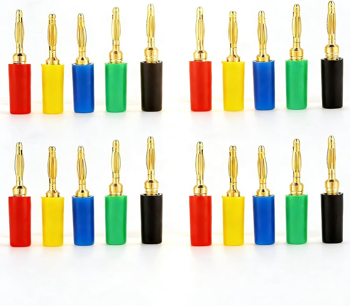 Banana Plug 2mm - 20 Stuks - Verguld - Voor optimale signaaloverdracht - ShopVlot