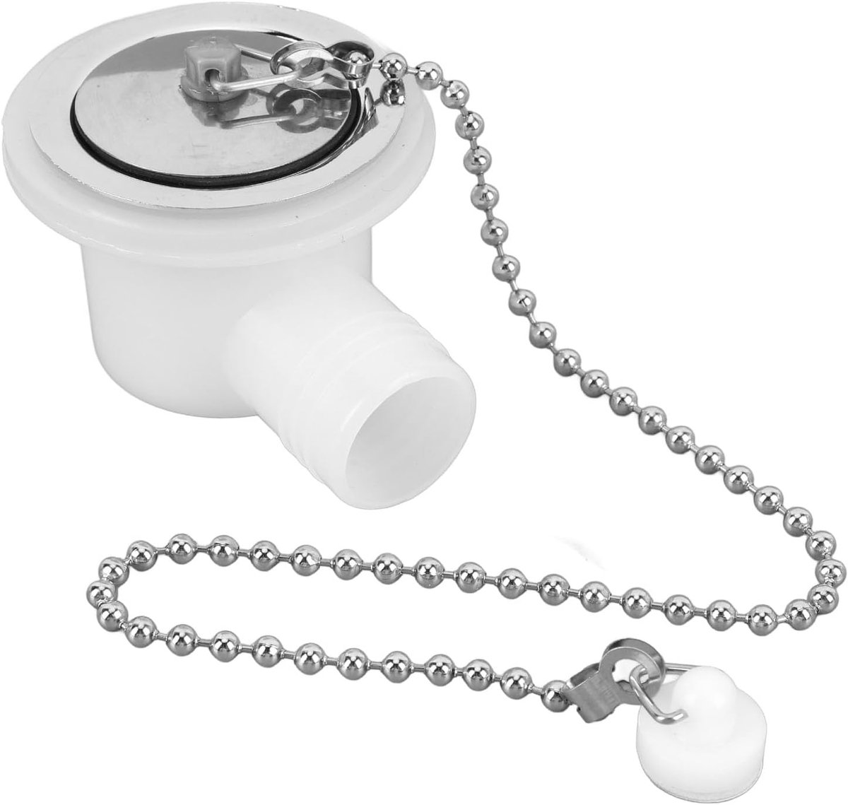 SnelShoppen - RV Afvoer Aansluitstuk, RVS met Rechte Hoek, Ruimtebesparende Plug Adapter, Met Afsluitstructuur voor RV Jacht Wasbakken
