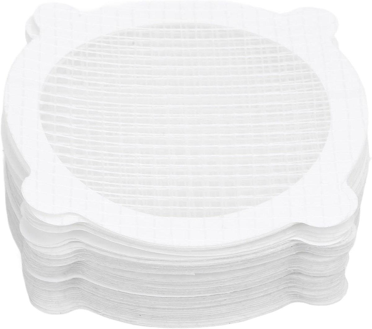 SnelShoppen - 50 Stuks Afvoer Drain Stickers Eenmalig Gebruik, Mesh Haar Vangsysteem, Wegwerp Douchekap Sticker, Afvoerfilter voor Badkamer, Wasruimte
