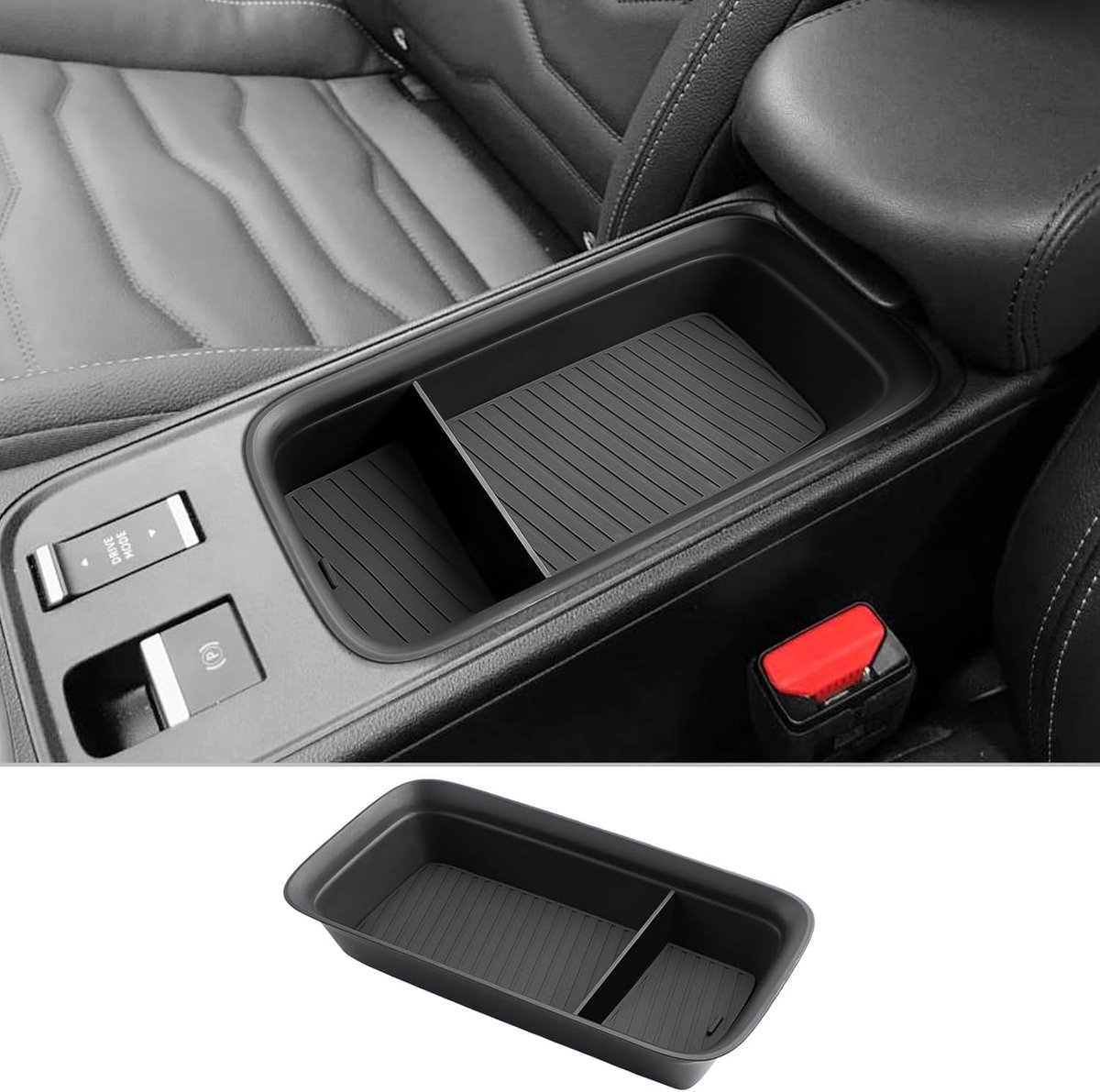 SnelShoppen - Center Console Organiser Tray voor Fiat 600 / Hybrid / 600e 2023-2026 - Opbergdoos voor Tidy Interieur - Hoogwaardige Dura Materiaal - I