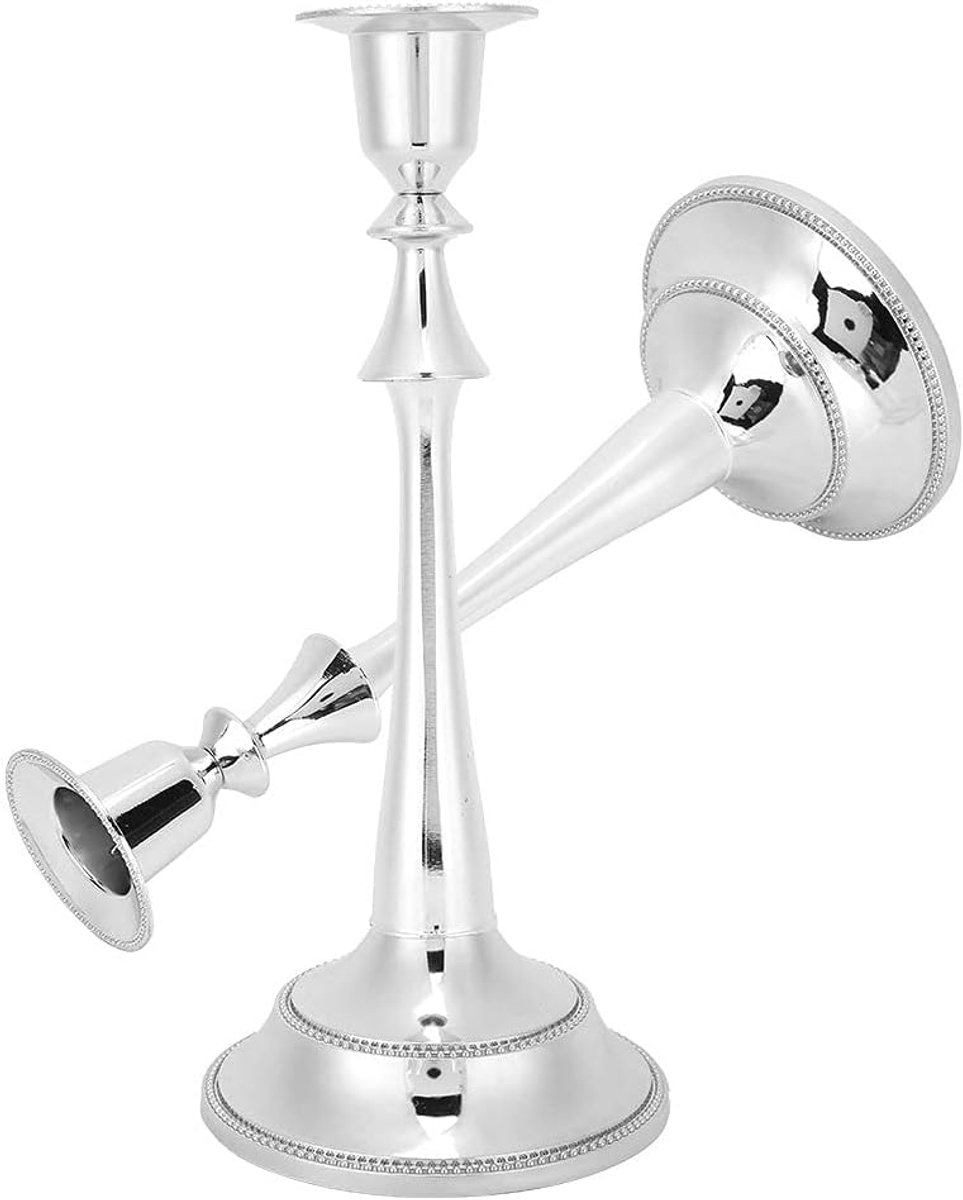 Kaarsenhouder 2 Pcs - Vintage Tapered Kaarsenstandaard - Elegante Zinklegering - Perfect voor Feestjes - ShopVlot